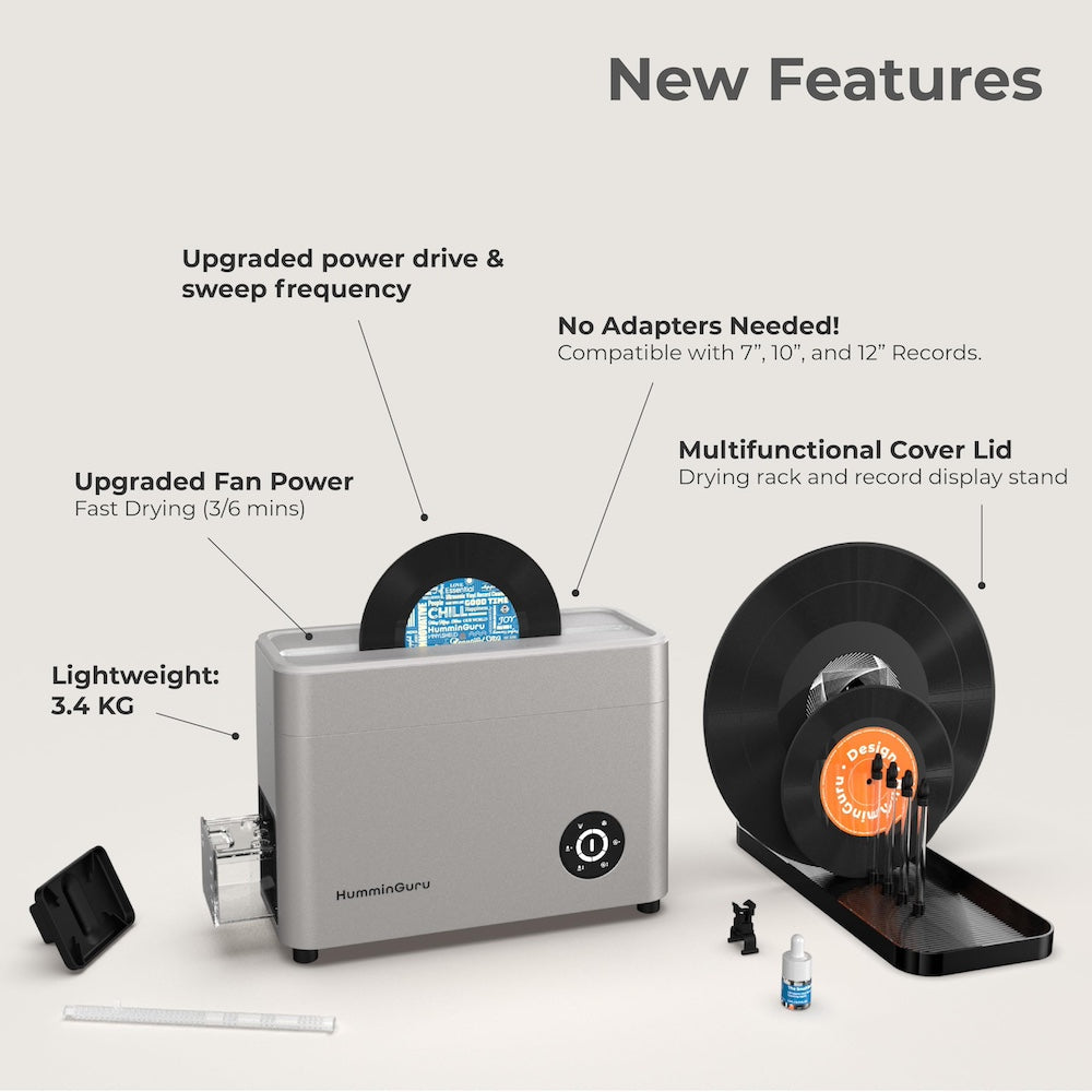 HummiGuru NOVA Advanced Ultrasonic Record Cleaning Machine IN STOCK ON SALE