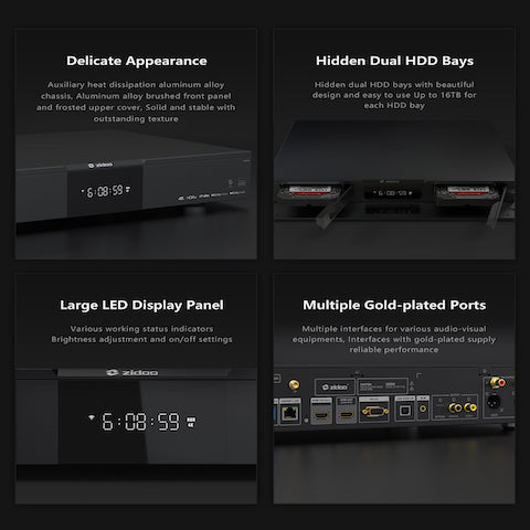 Zidoo UHD5000 4K Media Player Streamer Server