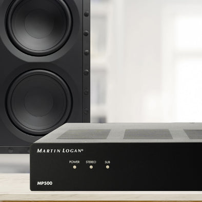Martin Logan Dynamo IW S In Wall Subwoofer and MP500 Amplifier Bundles