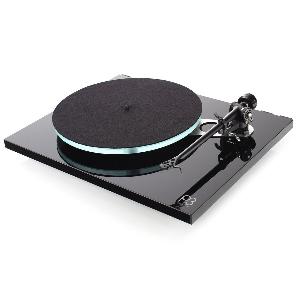Rega Planar 3 turntable in black, the Planar we recommend to most people