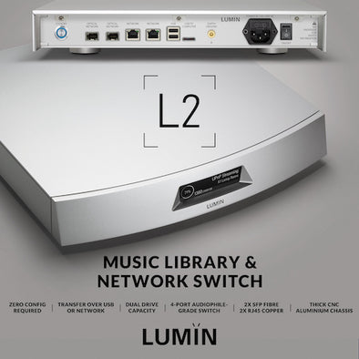 Lumin L2 Dual Drive Music Server and Network Switch