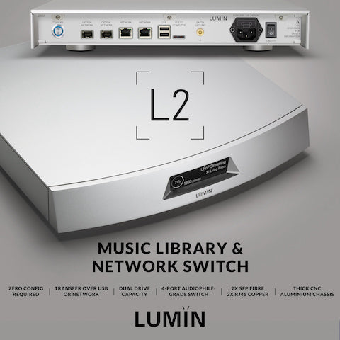 Lumin L2 Dual Drive Music Server and Network Switch – Noteworthy Audio