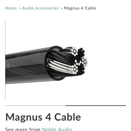Noble Audio Magnus 4 and 8 In Ear Monitor Cable