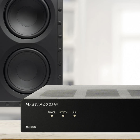 Martin Logan Dynamo IW S In Wall Subwoofer and MP500 Amplifier Bundles